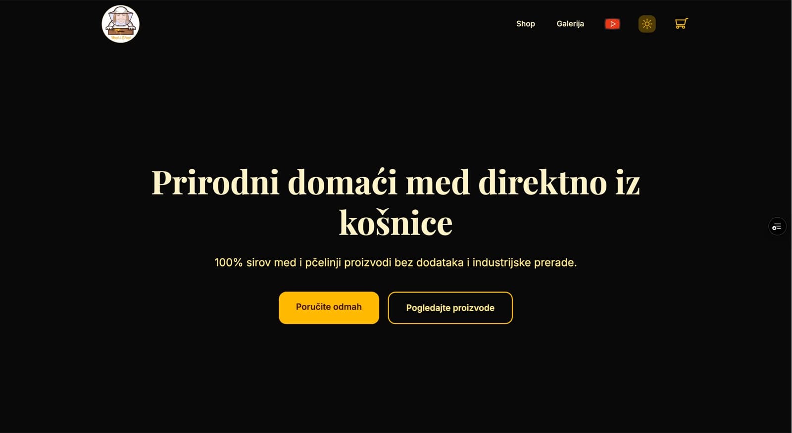 Screenshot sajta Med i Dred