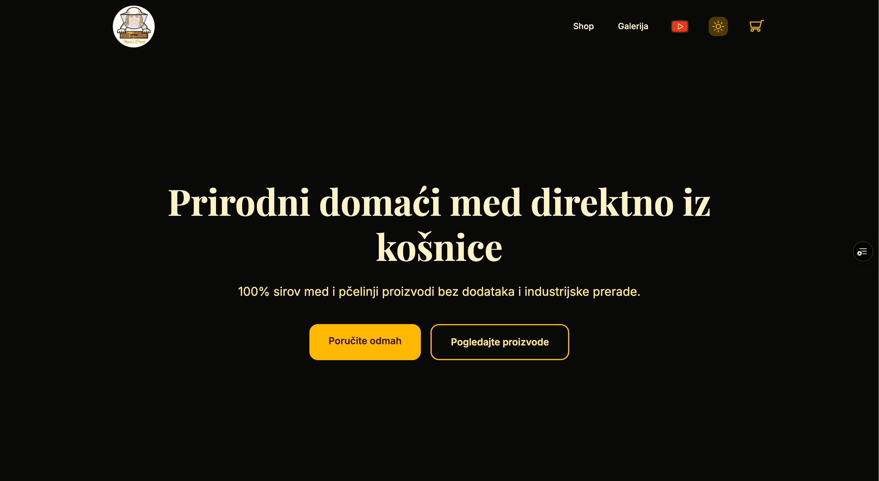 Screenshot sajta Med i Dred